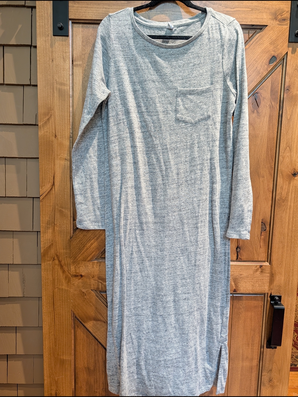 Old Navy Heather Gray Long Sleeve Maxi Dress Size L Tall